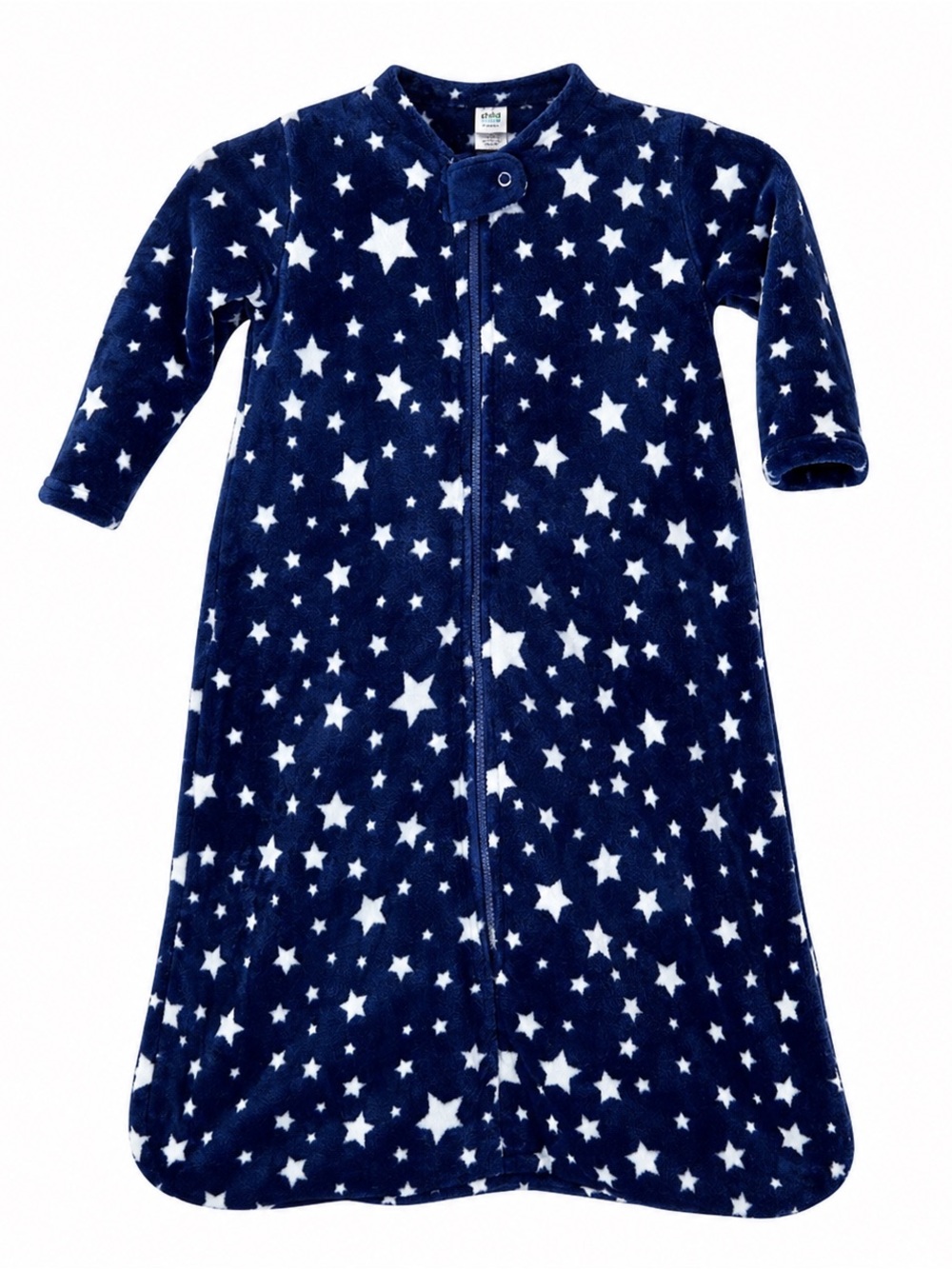 Hudson Baby 12-18M Plush Fleece Sleep Sack Long Sleeve Wearable Blanket Blue